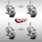 Service Caster 3.5 Inch SS Gray Polyurethane Swivel 3/8 Inch Threaded Stem Caster Set Brake SCC SCC-SSTS20S3514-PPUB-TLB-381615-4 - alternate 3